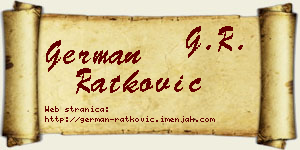 German Ratković vizit kartica